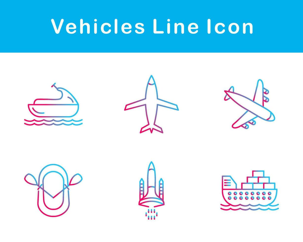 Vehicles Vector Icon Set