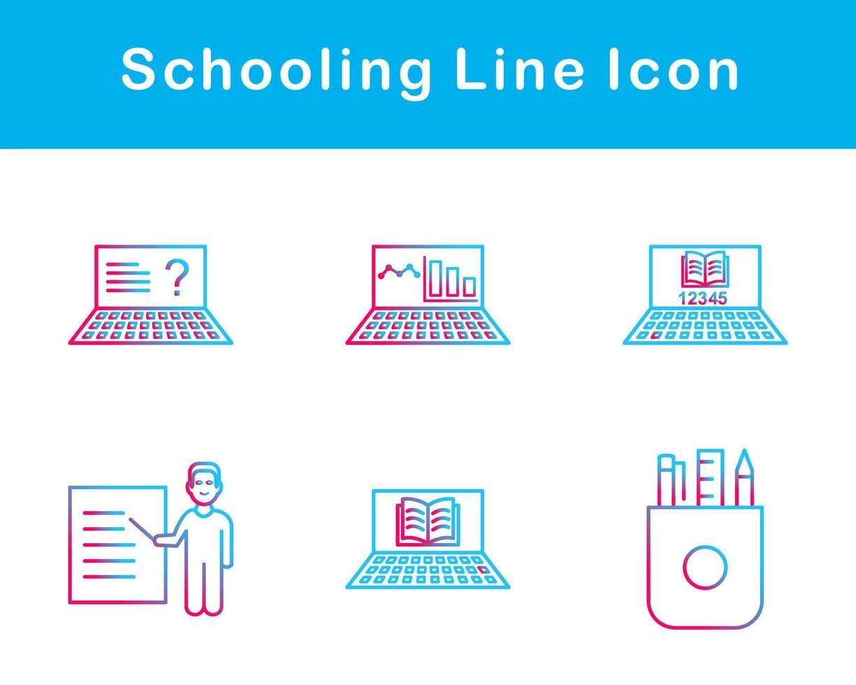 Schooling Vector Icon Set