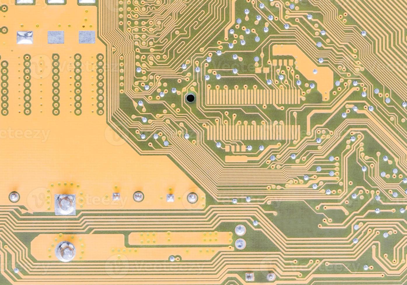 Circuit board integrated on computer photo