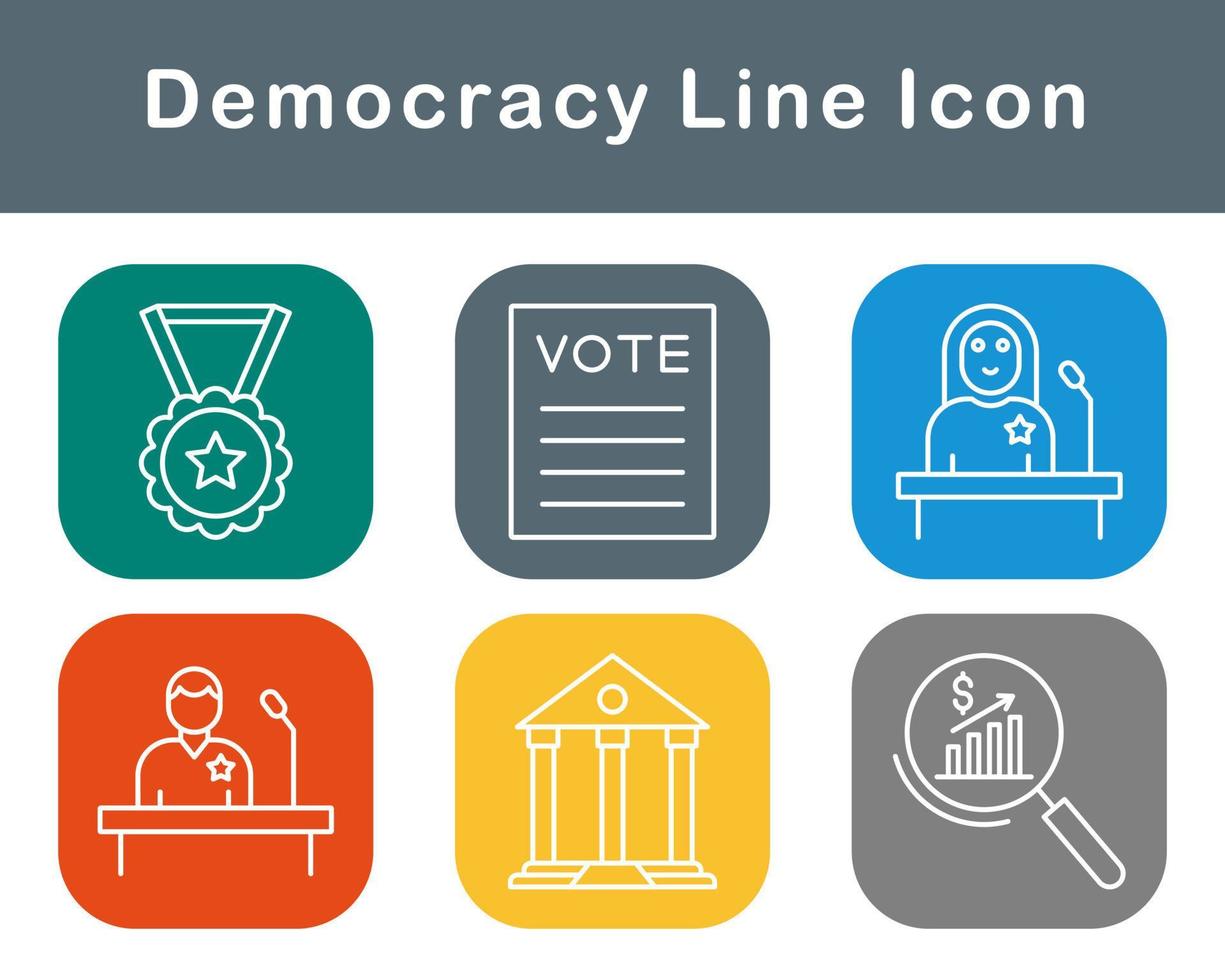 Democracy Vector Icon Set