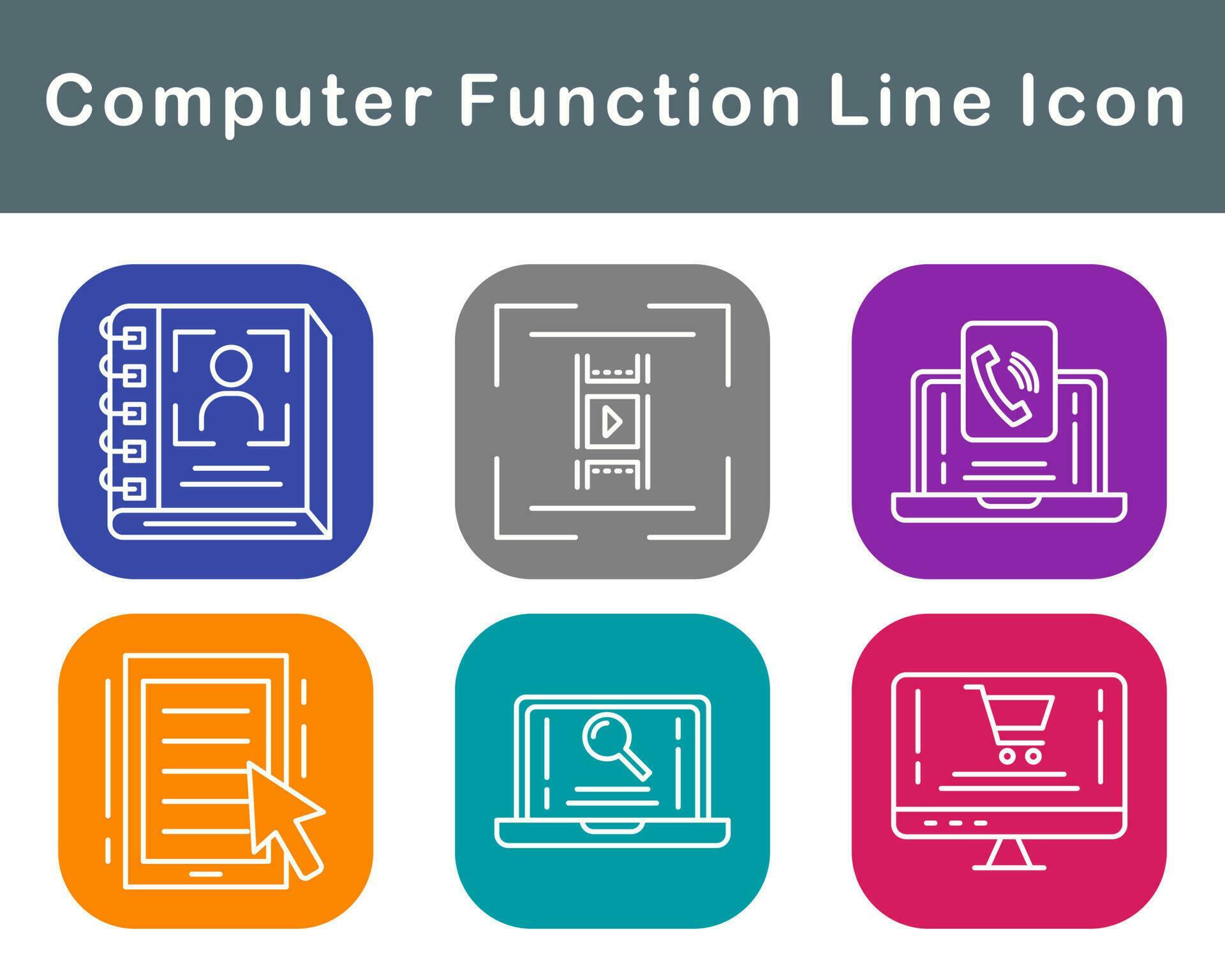 Computer Function Vector Icon Set 20653544 Vector Art at Vecteezy