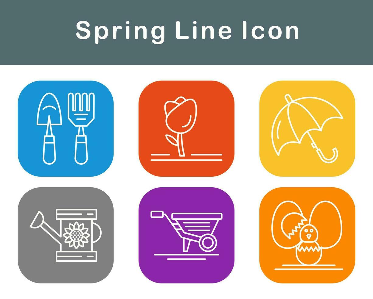 primavera vector icono conjunto