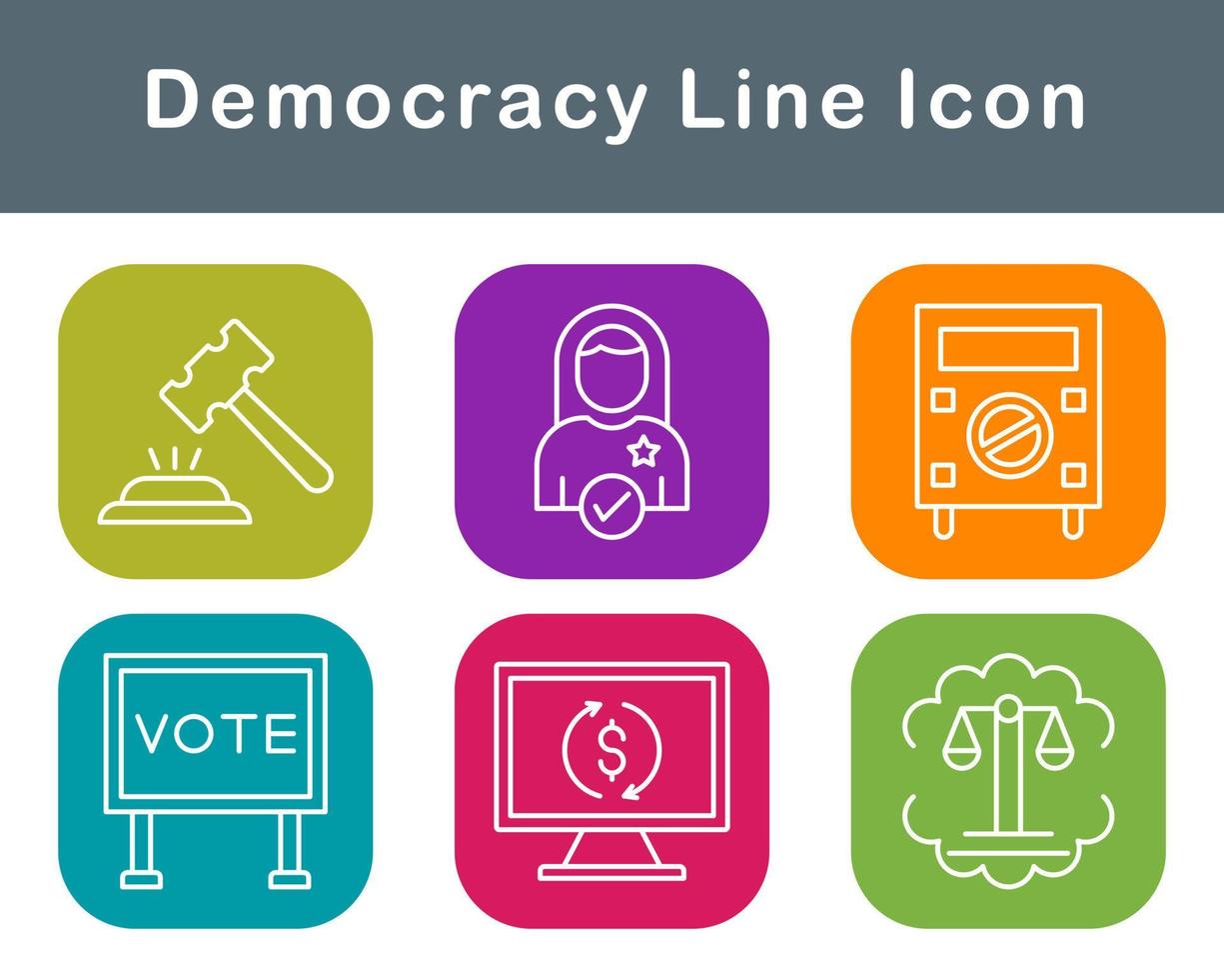 Democracy Vector Icon Set