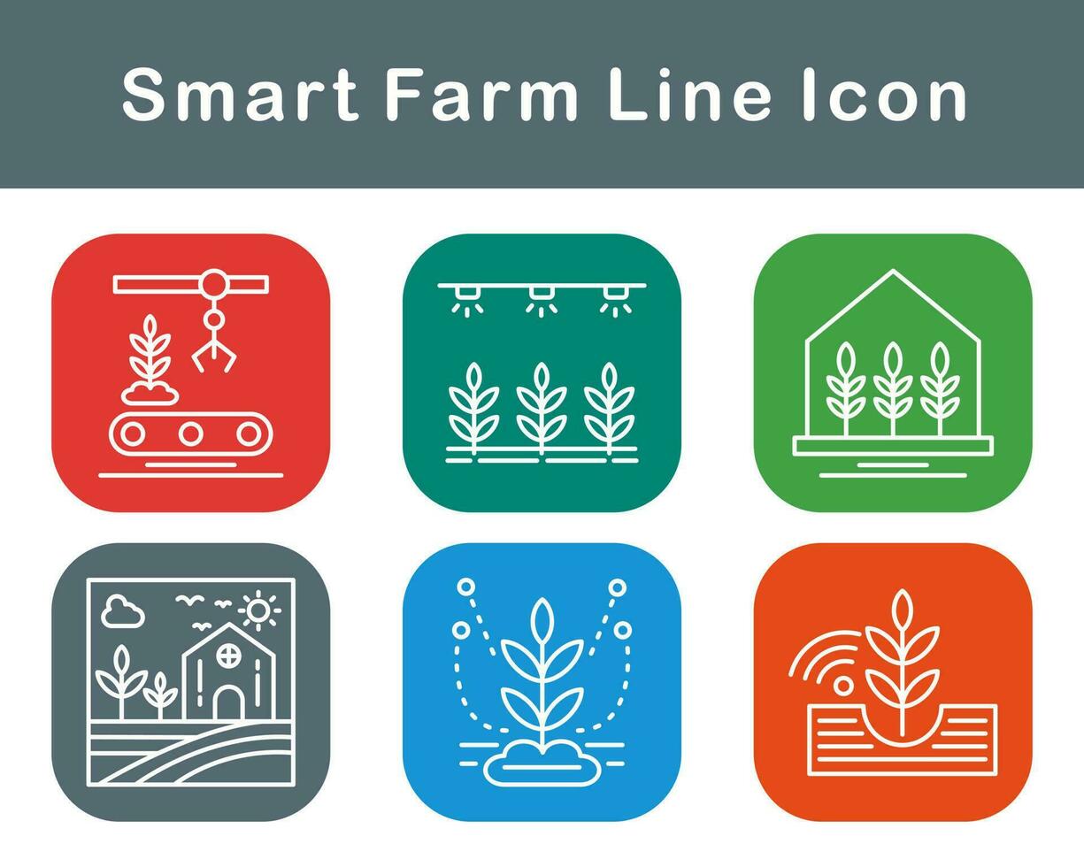 Smart Farm Vector Icon Set