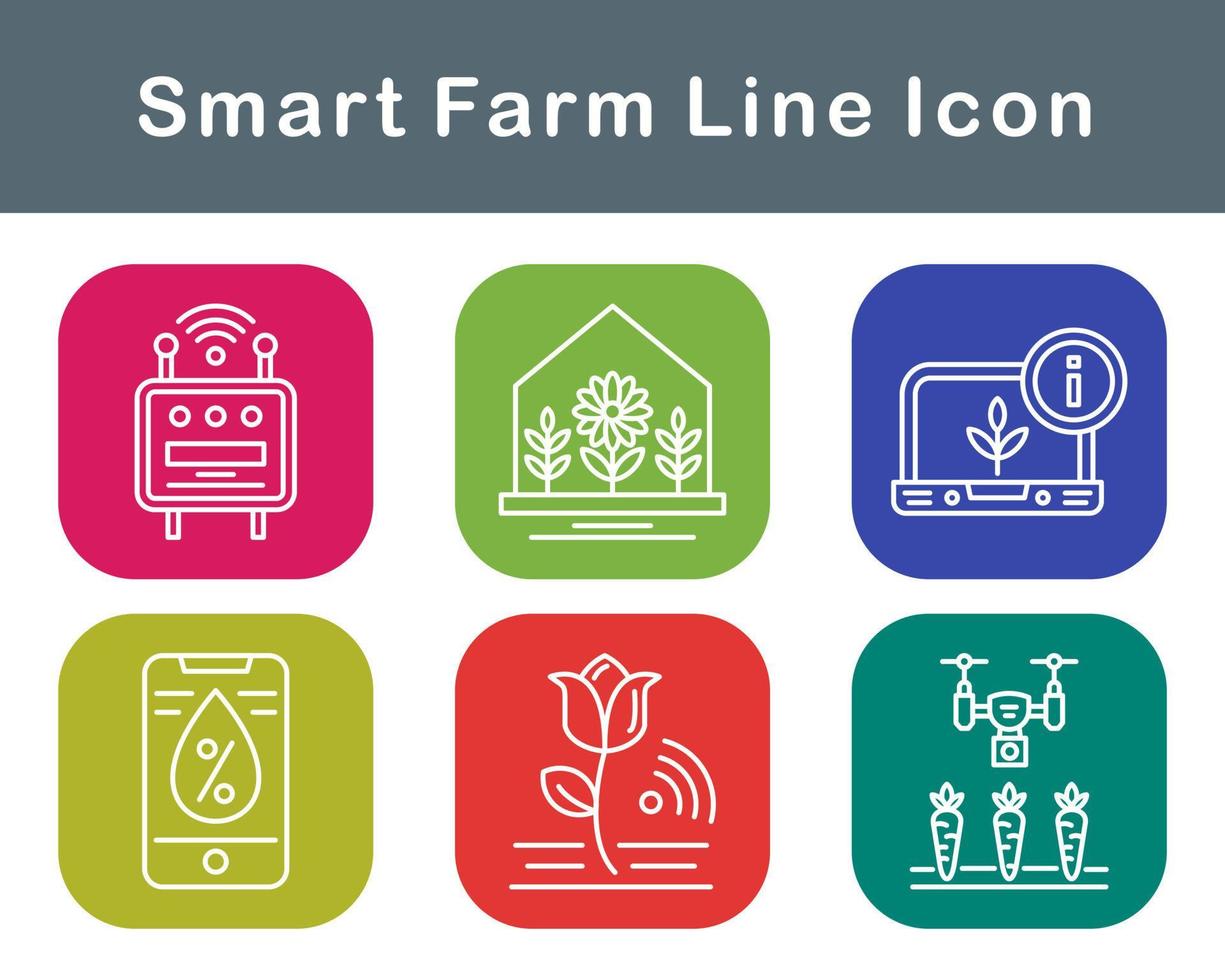 Smart Farm Vector Icon Set