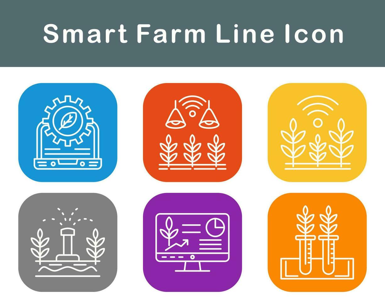 Smart Farm Vector Icon Set