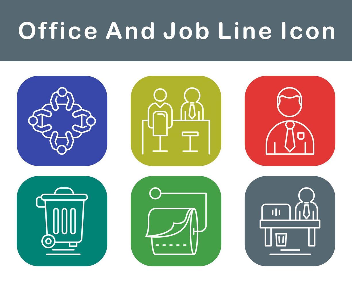 Work Office And Job Vector Icon Set