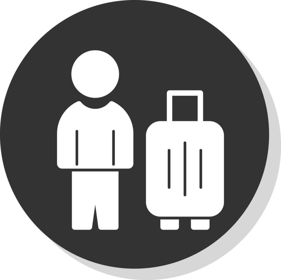 diseño de icono de vector de viaje en solitario