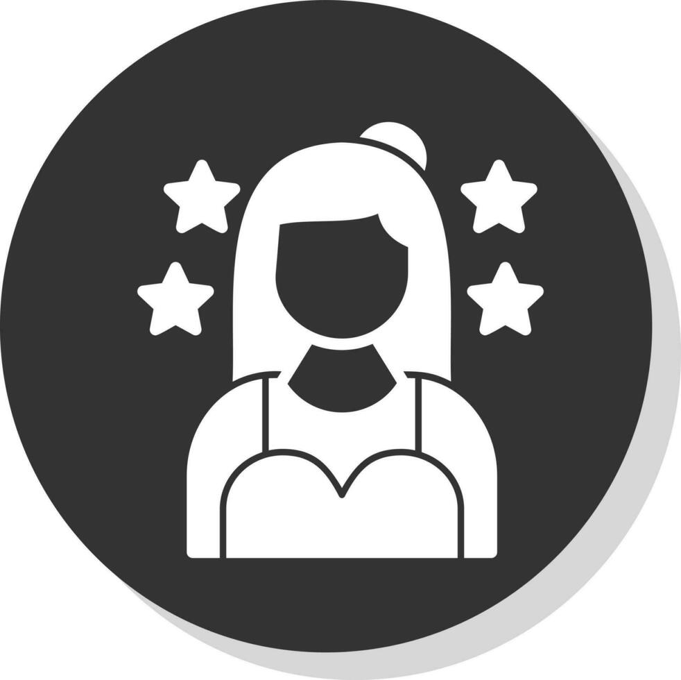 diseño de icono de vector de celebridad femenina