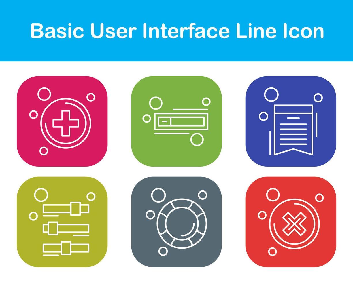 Basic User Interface Vector Icon Set