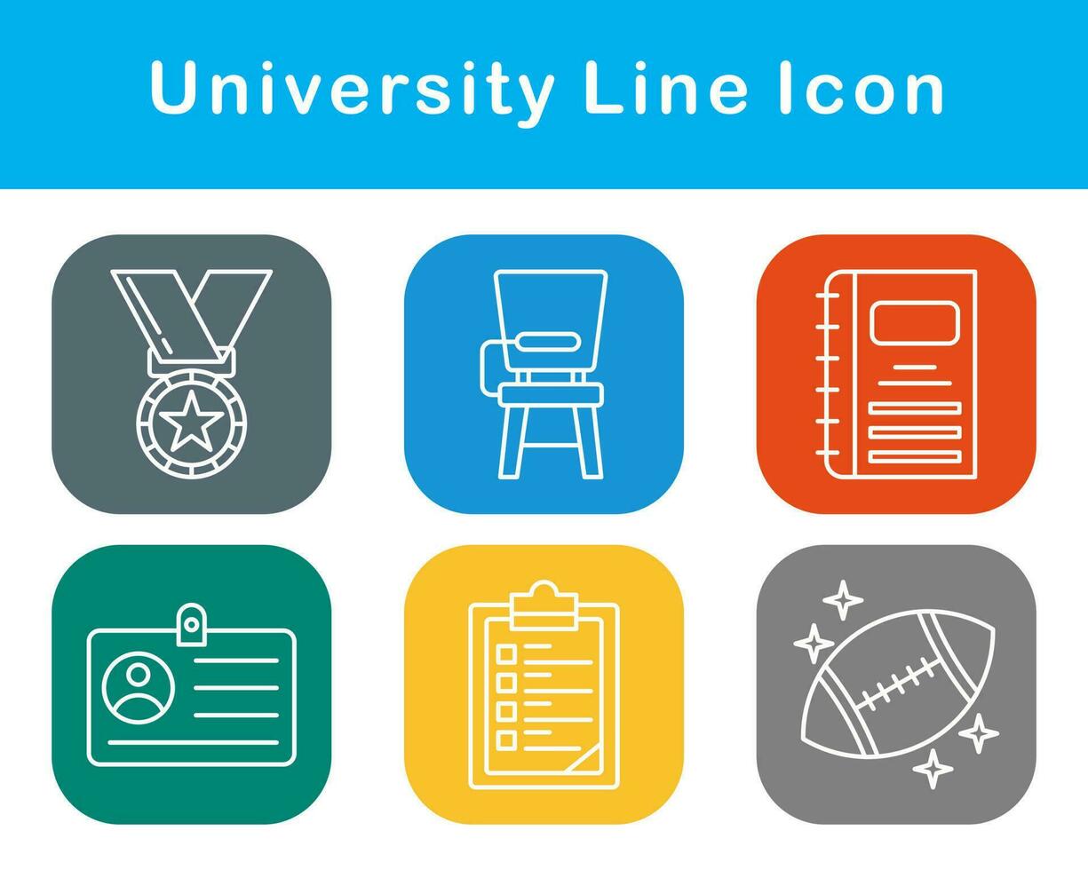 Universidad vector icono conjunto