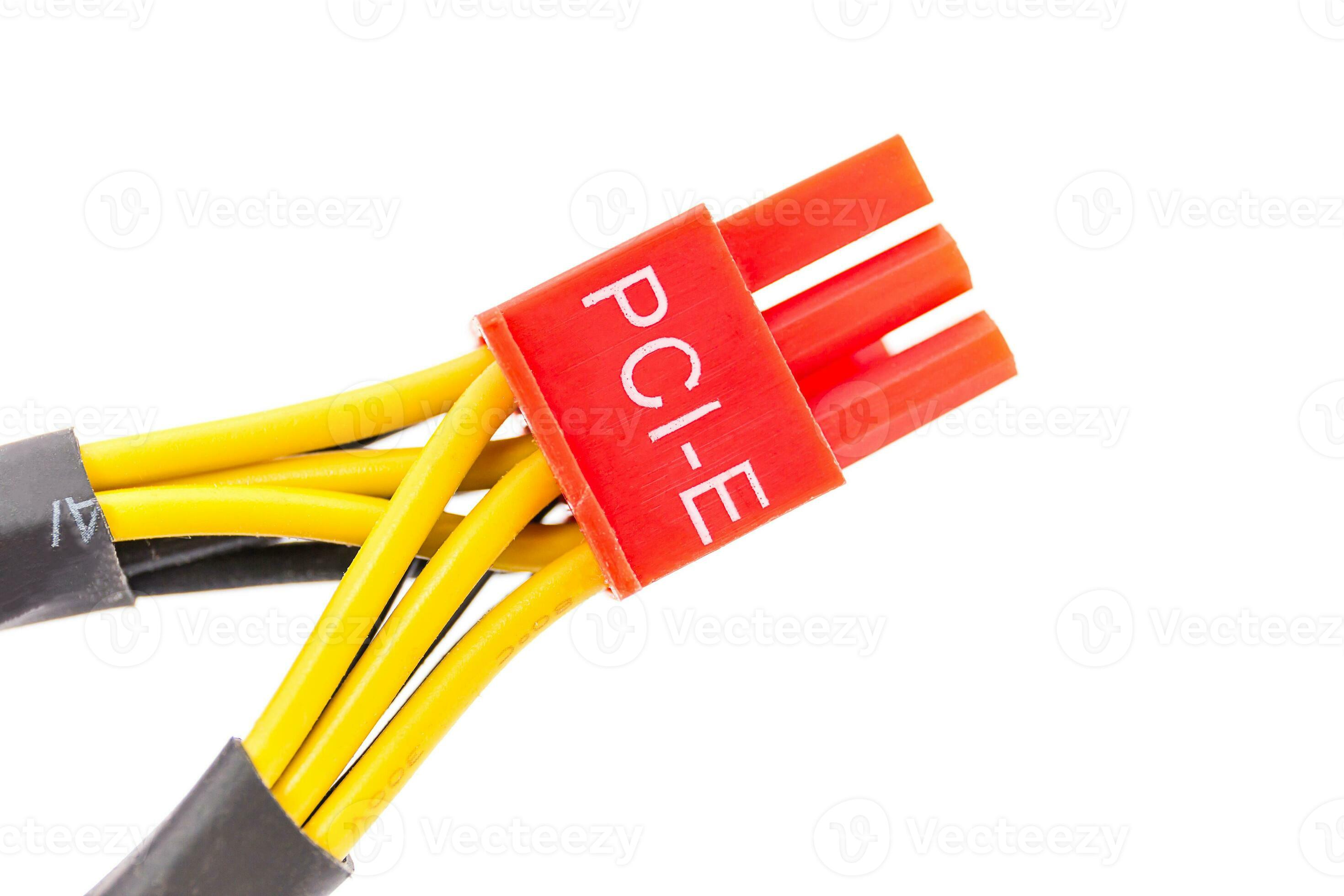Close Up PCI-E cable video card 20653995 Stock Photo at Vecteezy