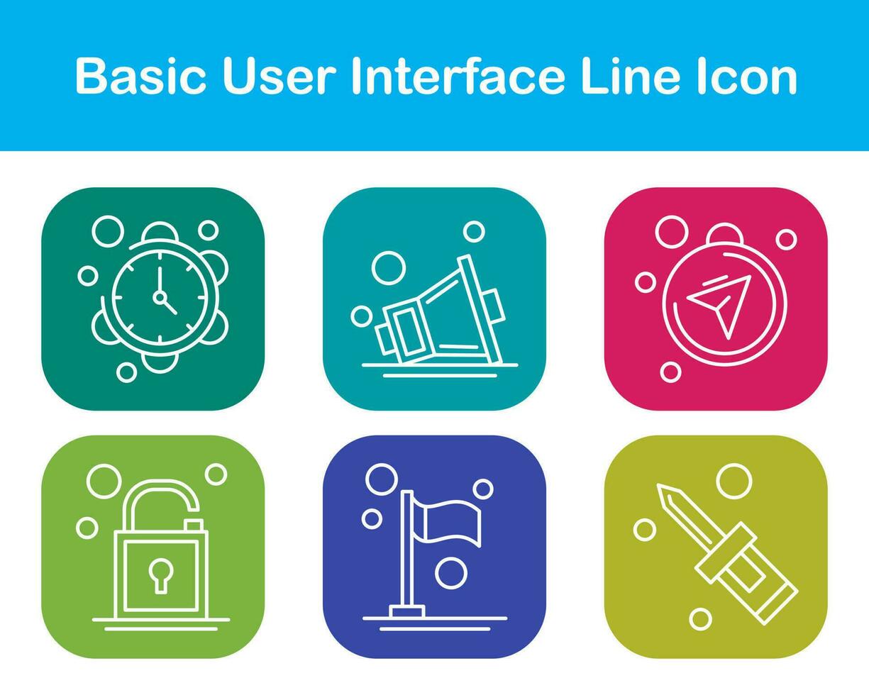 Basic User Interface Vector Icon Set