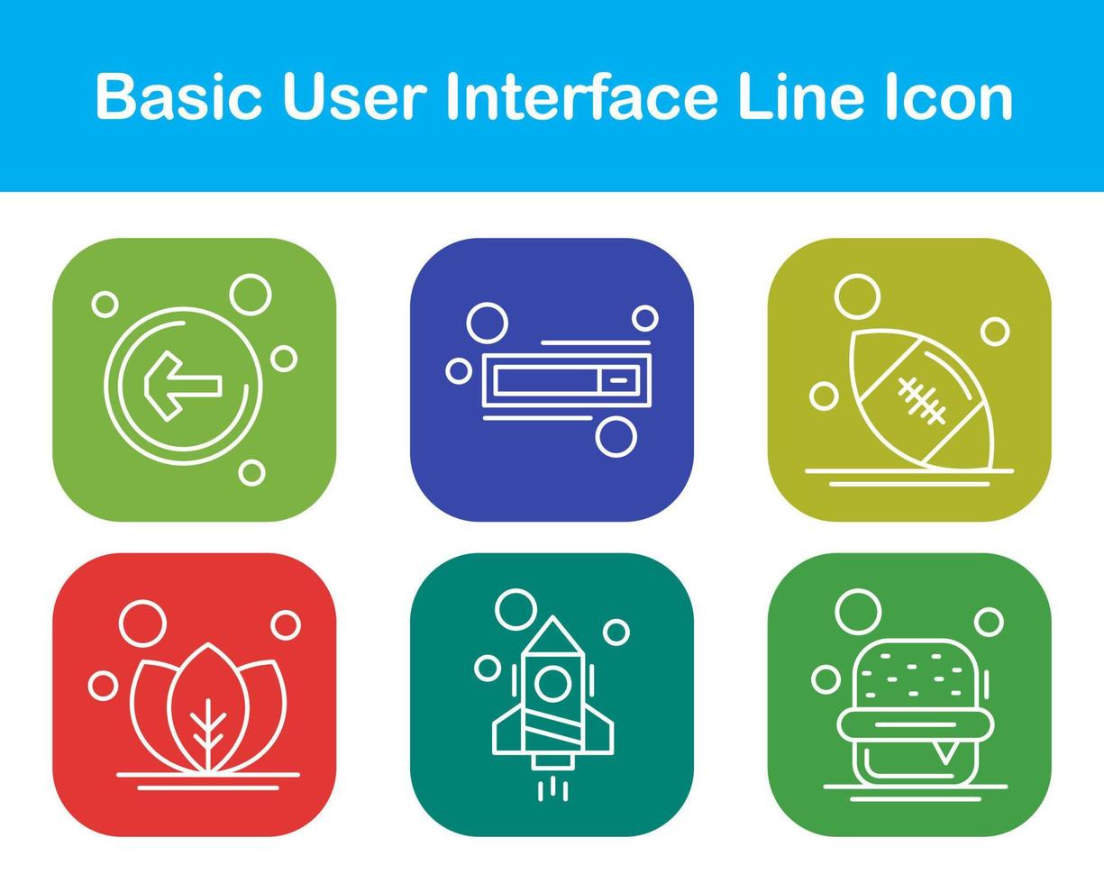 Basic User Interface Vector Icon Set