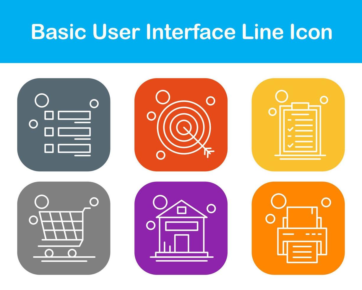 básico usuario interfaz vector icono conjunto