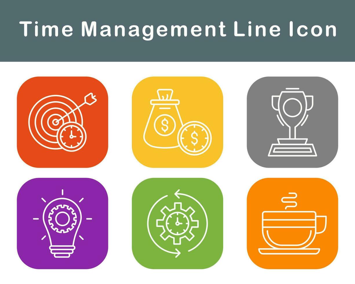 Time Management Vector Icon Set
