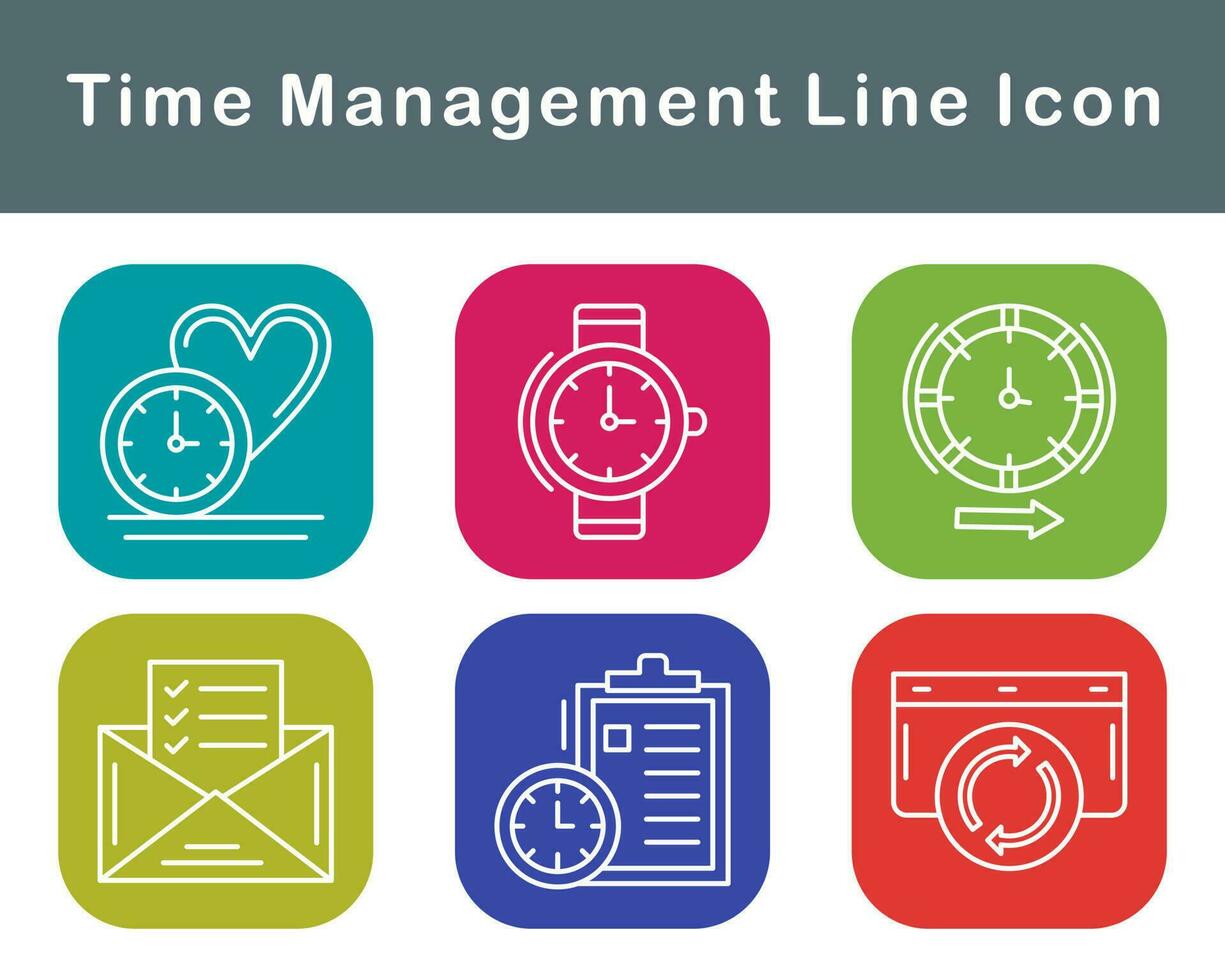 Time Management Vector Icon Set