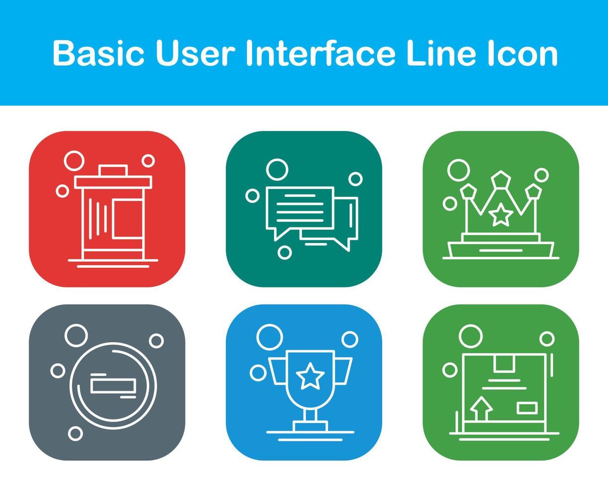 básico usuario interfaz vector icono conjunto