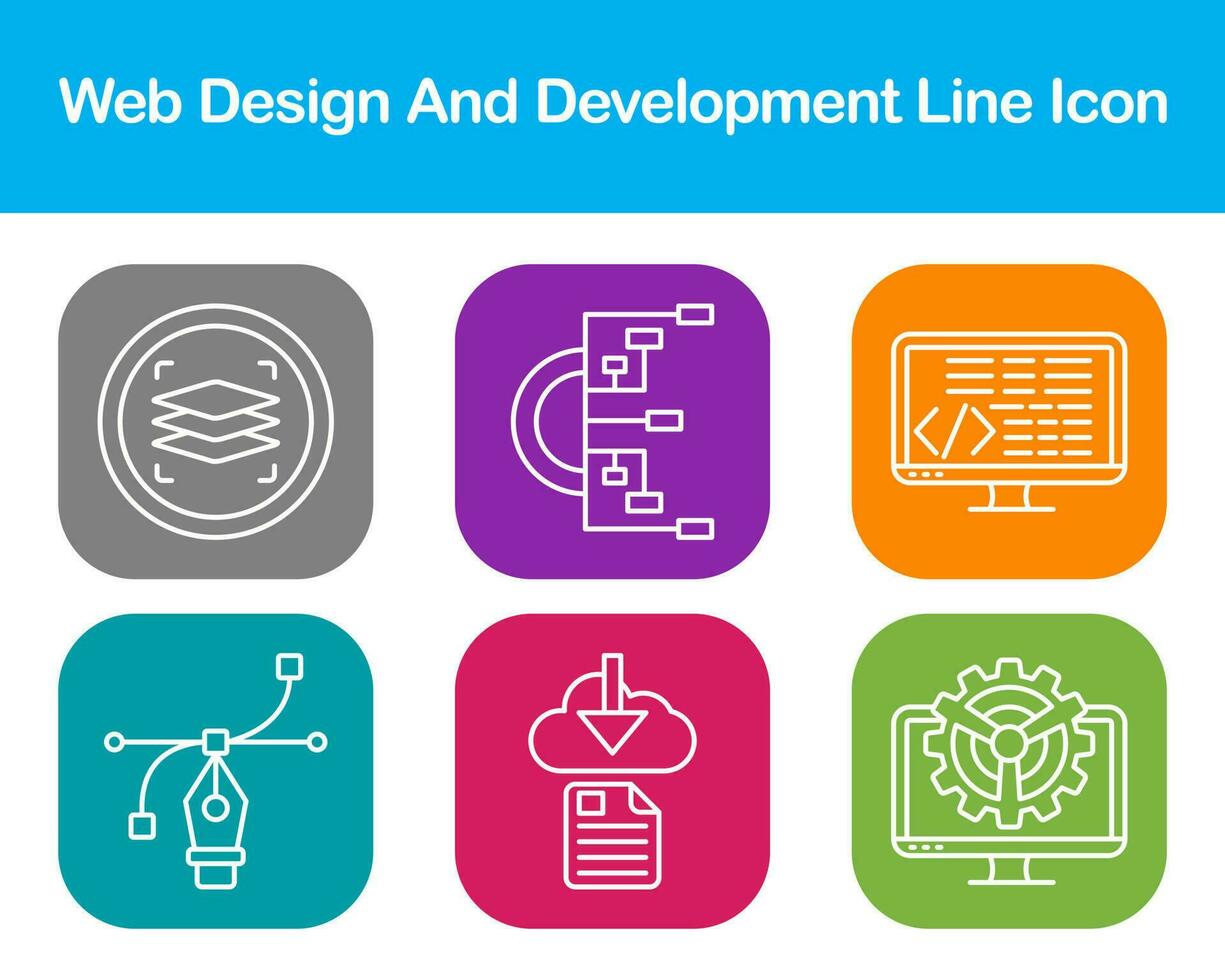 Web Design And Development Vector Icon Set