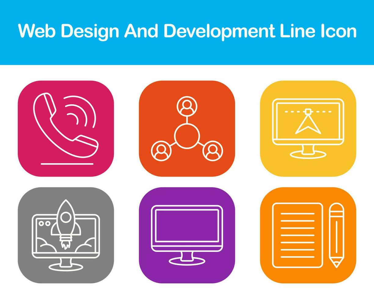 Web Design And Development Vector Icon Set
