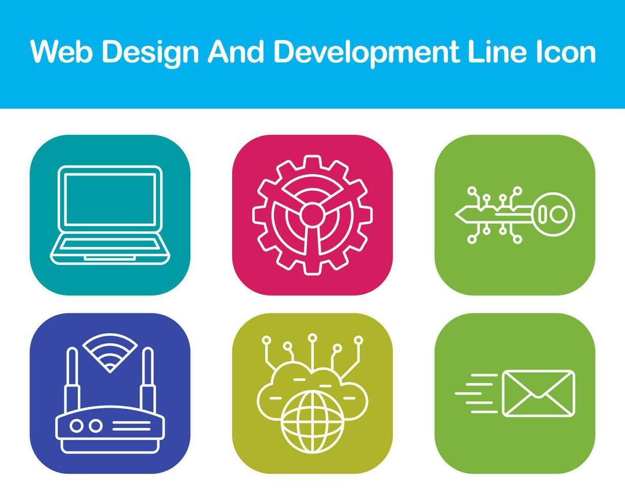 Web Design And Development Vector Icon Set