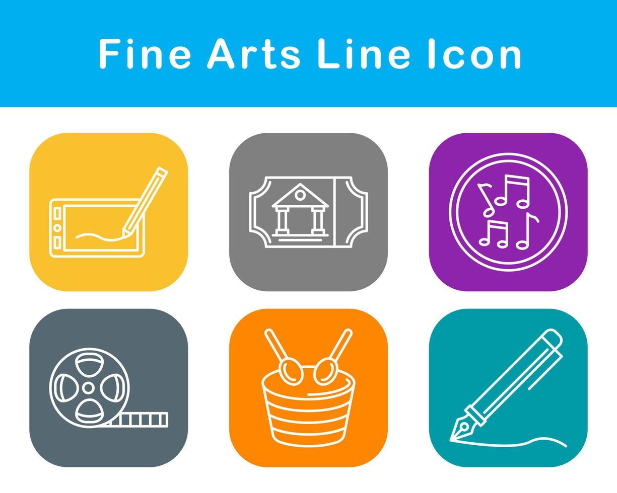 Fine Arts Vector Icon Set