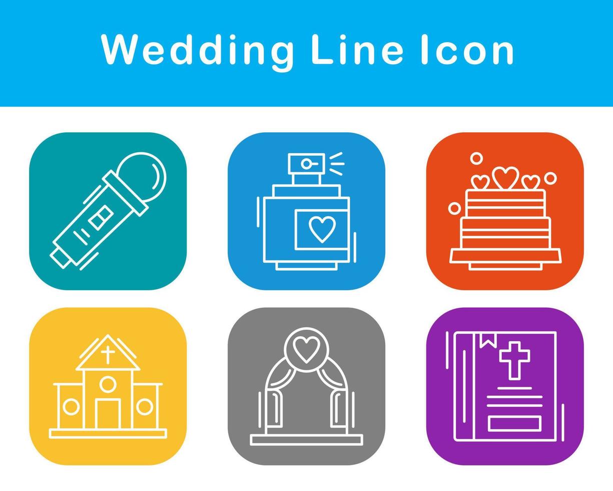 Boda vector icono conjunto