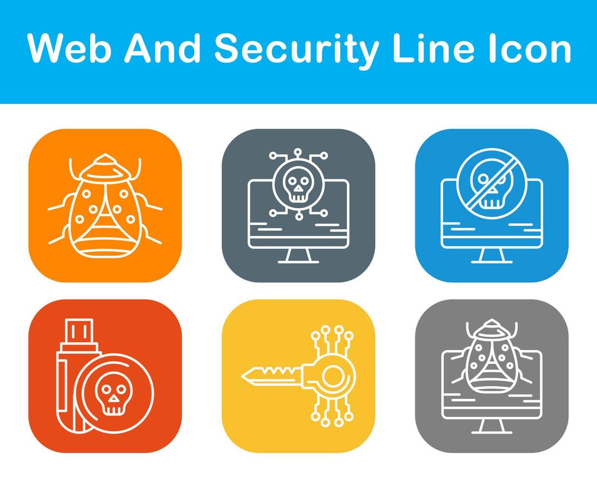 Web And Security Vector Icon Set