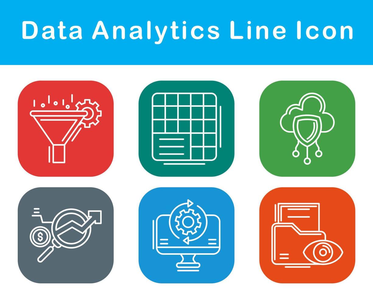 Data Analytics Vector Icon Set