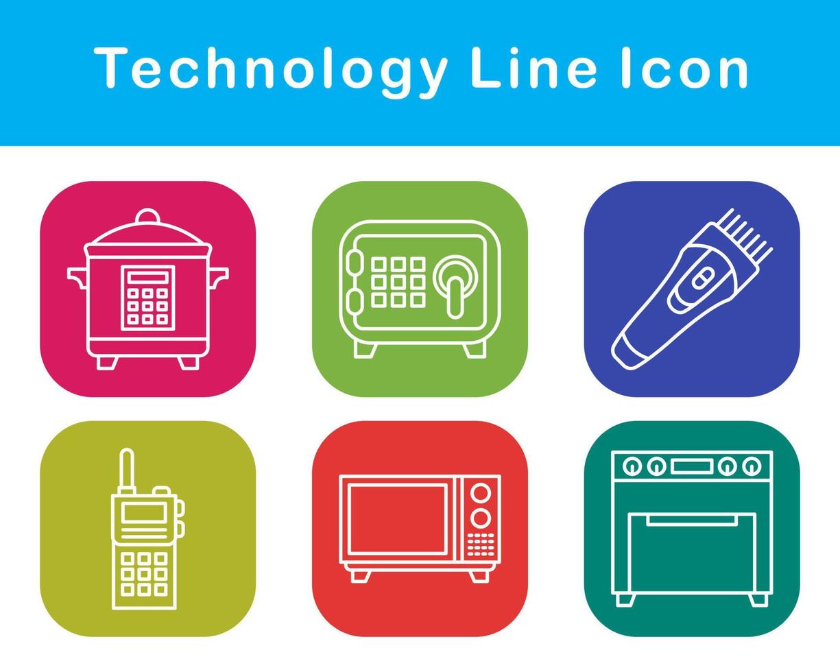 tecnología vector icono conjunto