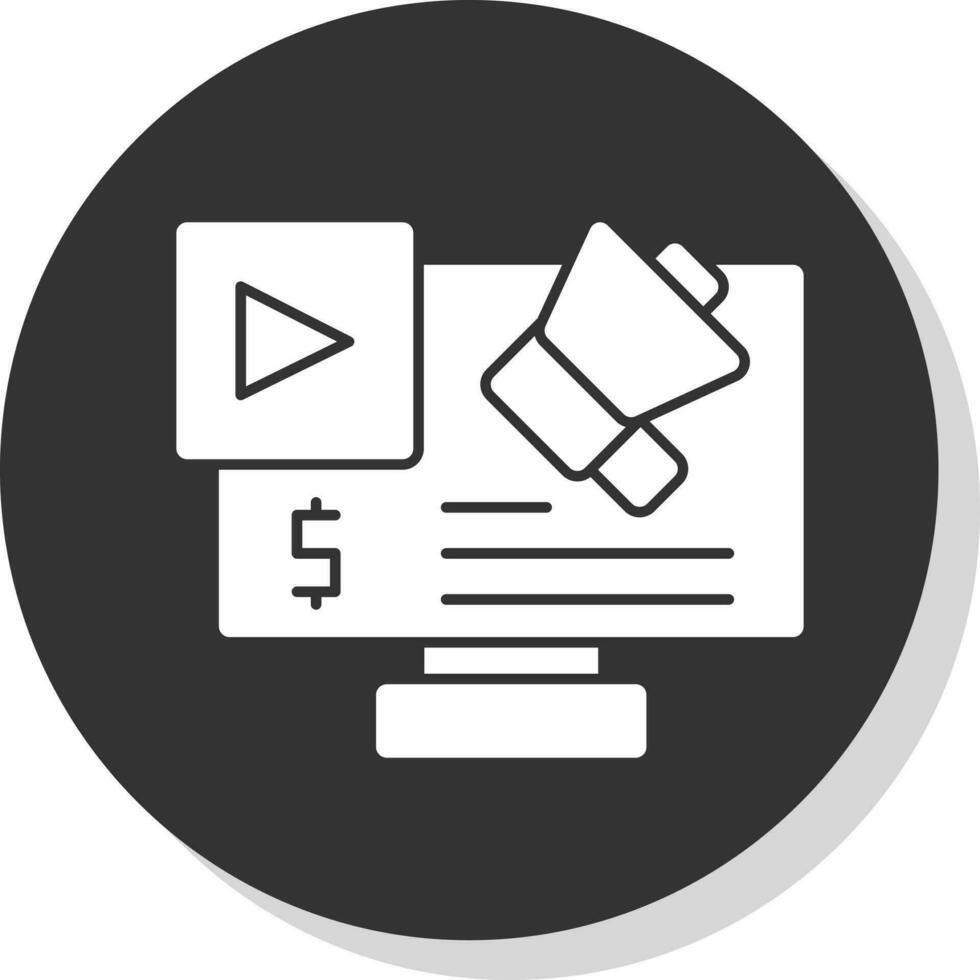 Paid Social Advertising Vector Icon Design