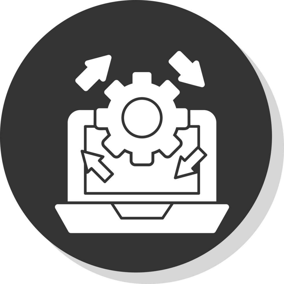 Upgrade Laptop Vector Icon Design