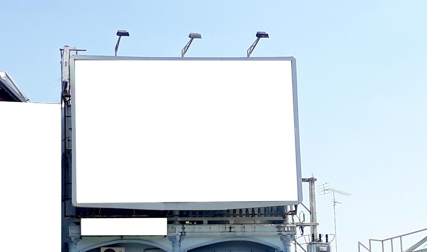 billboard on a building wall. photo