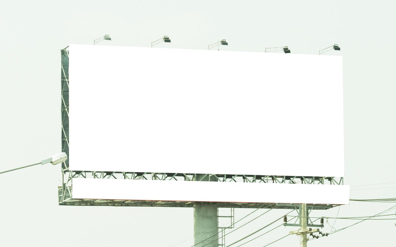 billboard blank for outdoor advertising poster at blue sky. photo