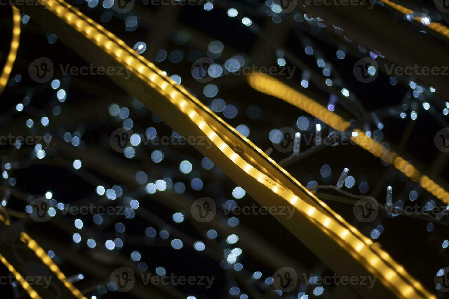 LED String Lights. Tape with lamps. Background of lights. photo