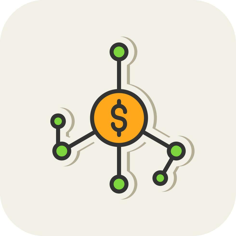 Money Network Vector Icon Design