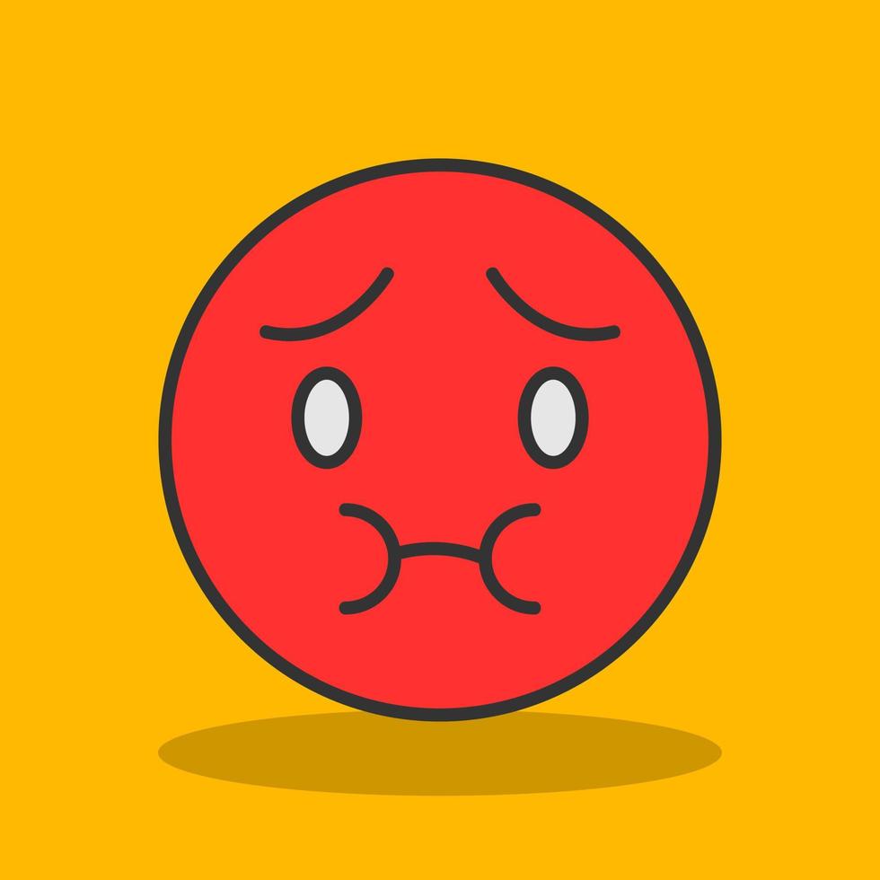 Nauseated Face Vector Icon Design