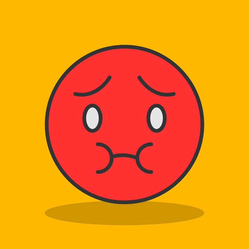 Nauseated Face Vector Icon Design