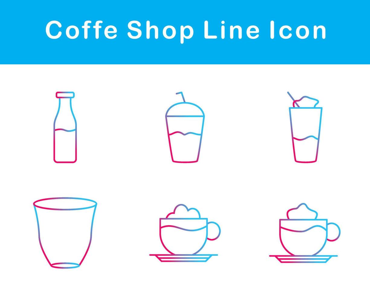 Coffe Shop Vector Icon Set