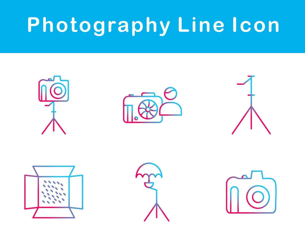 fotografía vector icono conjunto