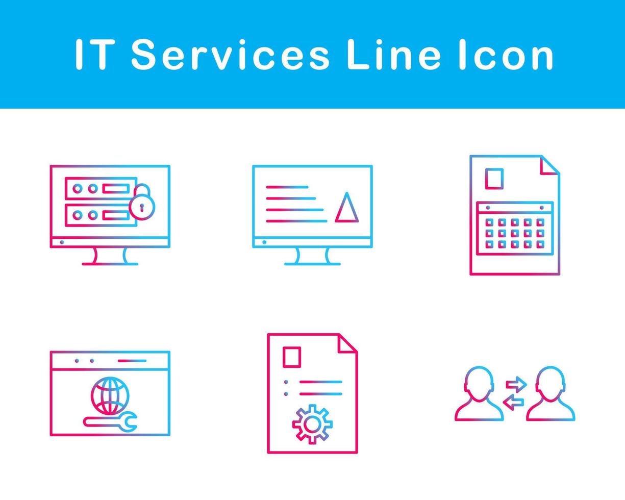 eso servicios vector icono conjunto