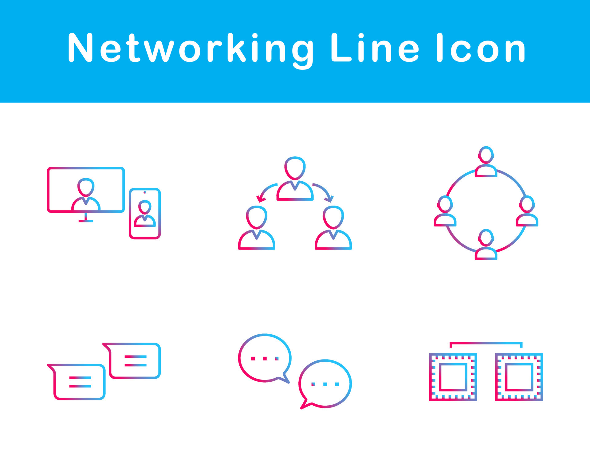 Networking Vector Icon Set 20655028 Vector Art at Vecteezy
