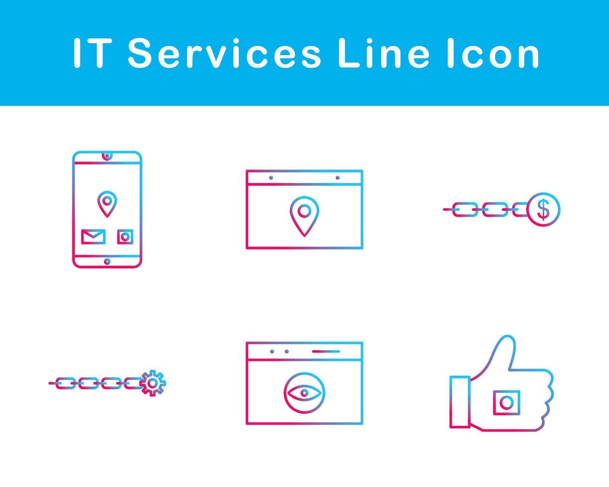 eso servicios vector icono conjunto