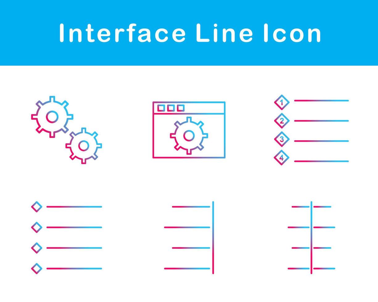 interfaz vector icono conjunto