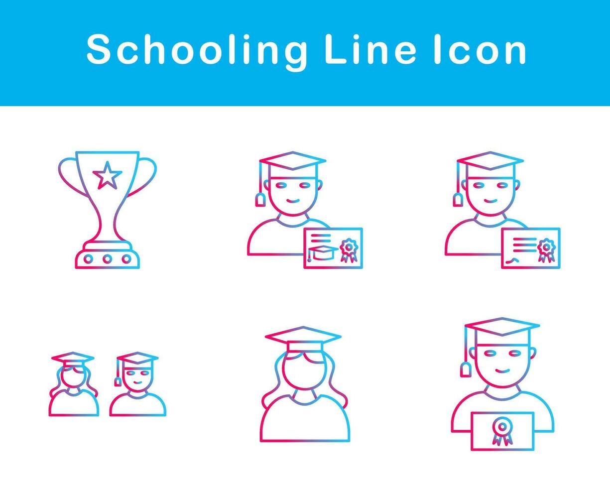 Schooling Vector Icon Set