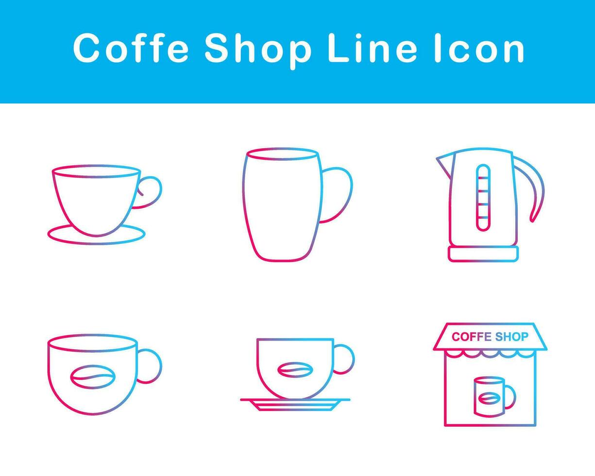 Coffe Shop Vector Icon Set