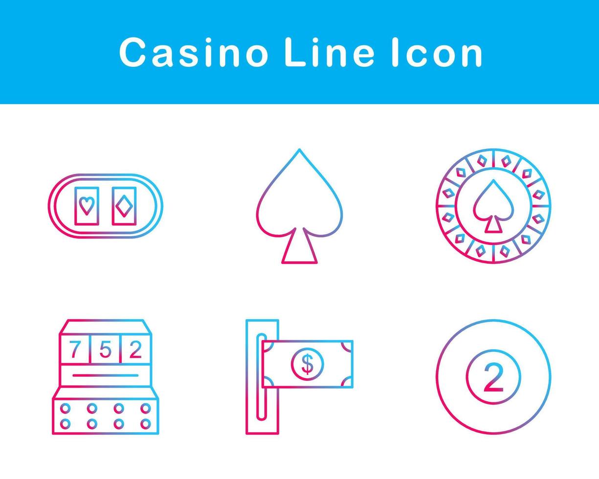 casino vector icono conjunto