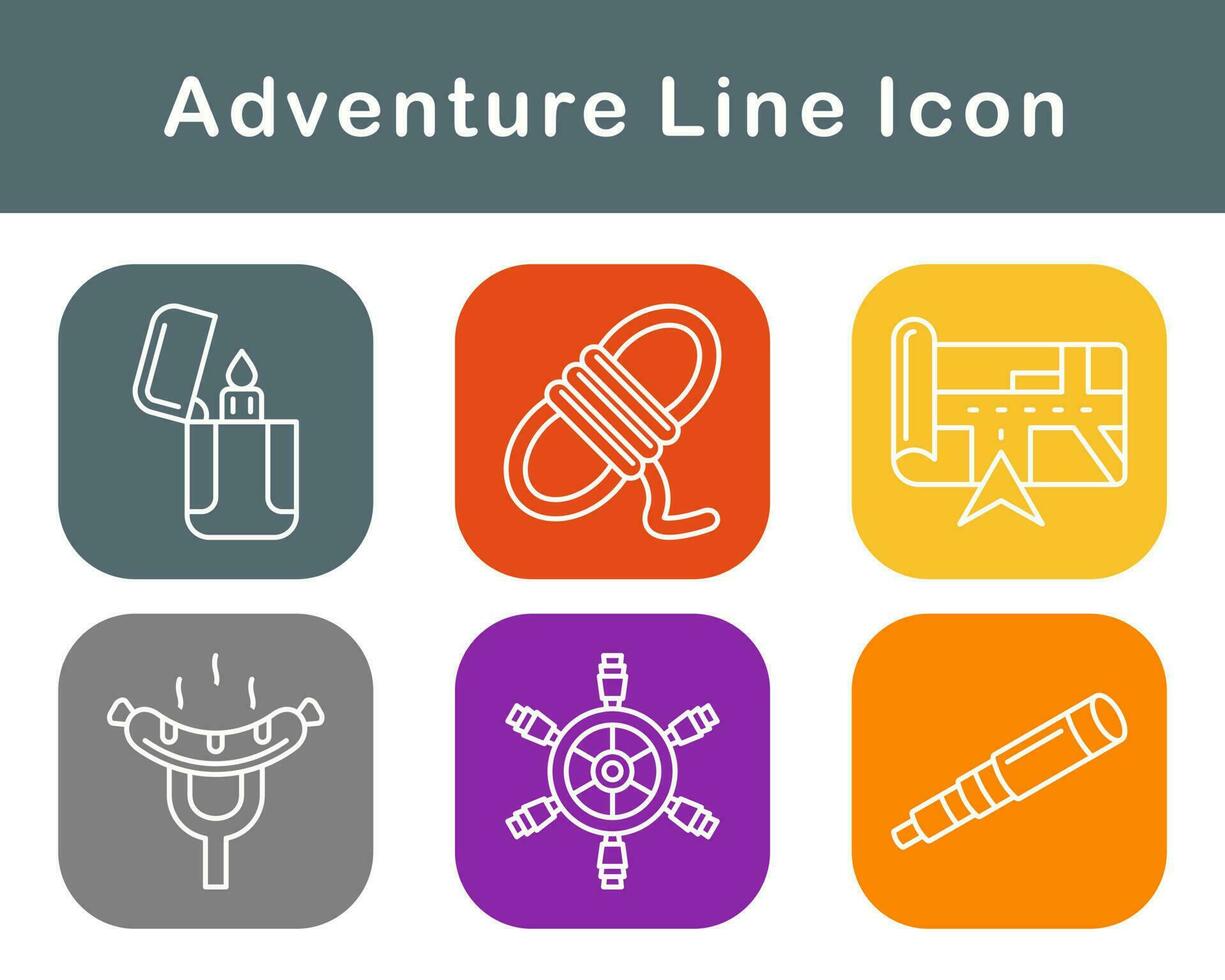 conjunto de iconos de vector de aventura