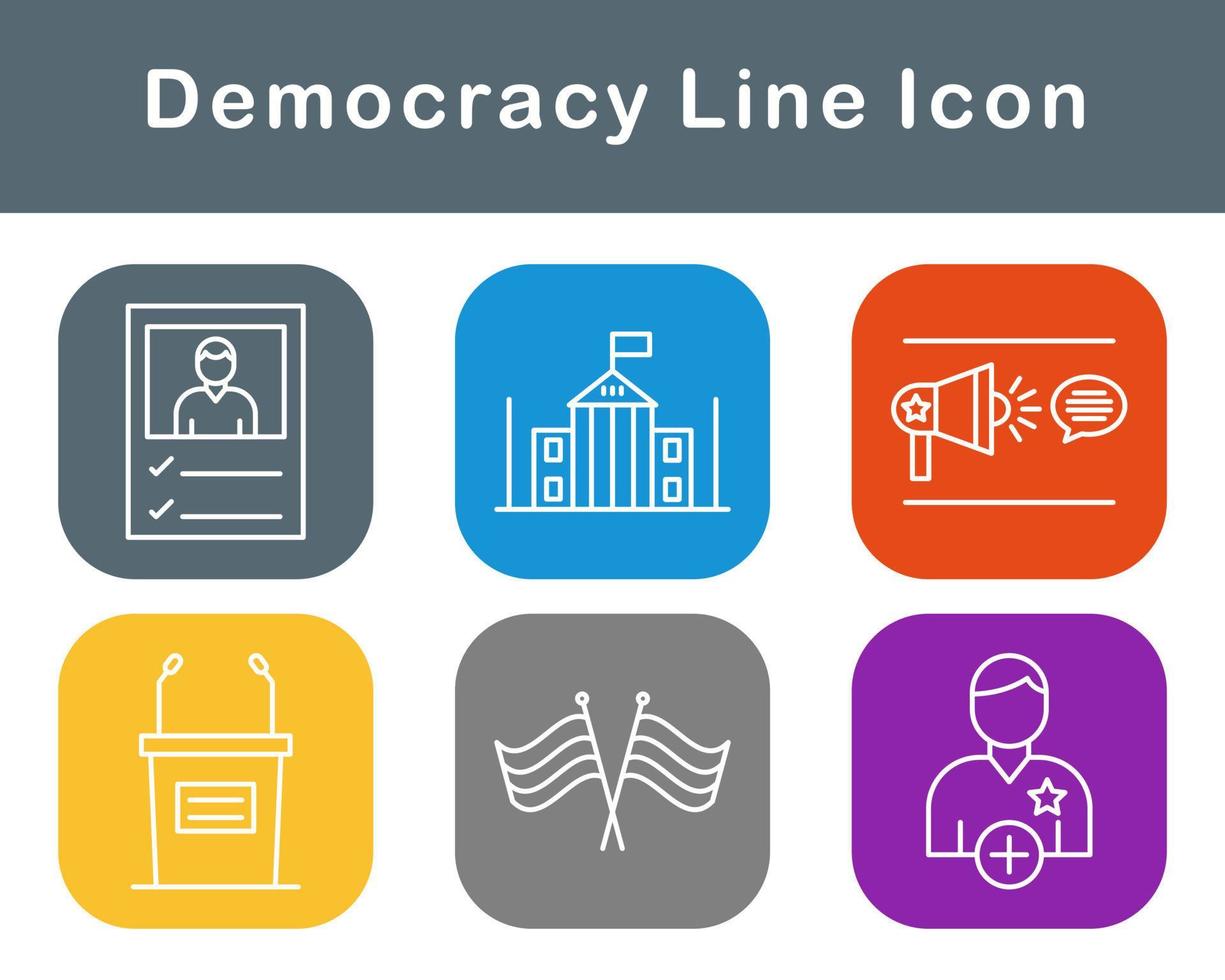 democracia vector icono conjunto