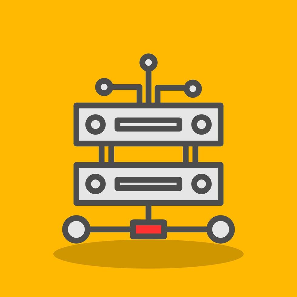 Data Infrastructure Vector Icon Design